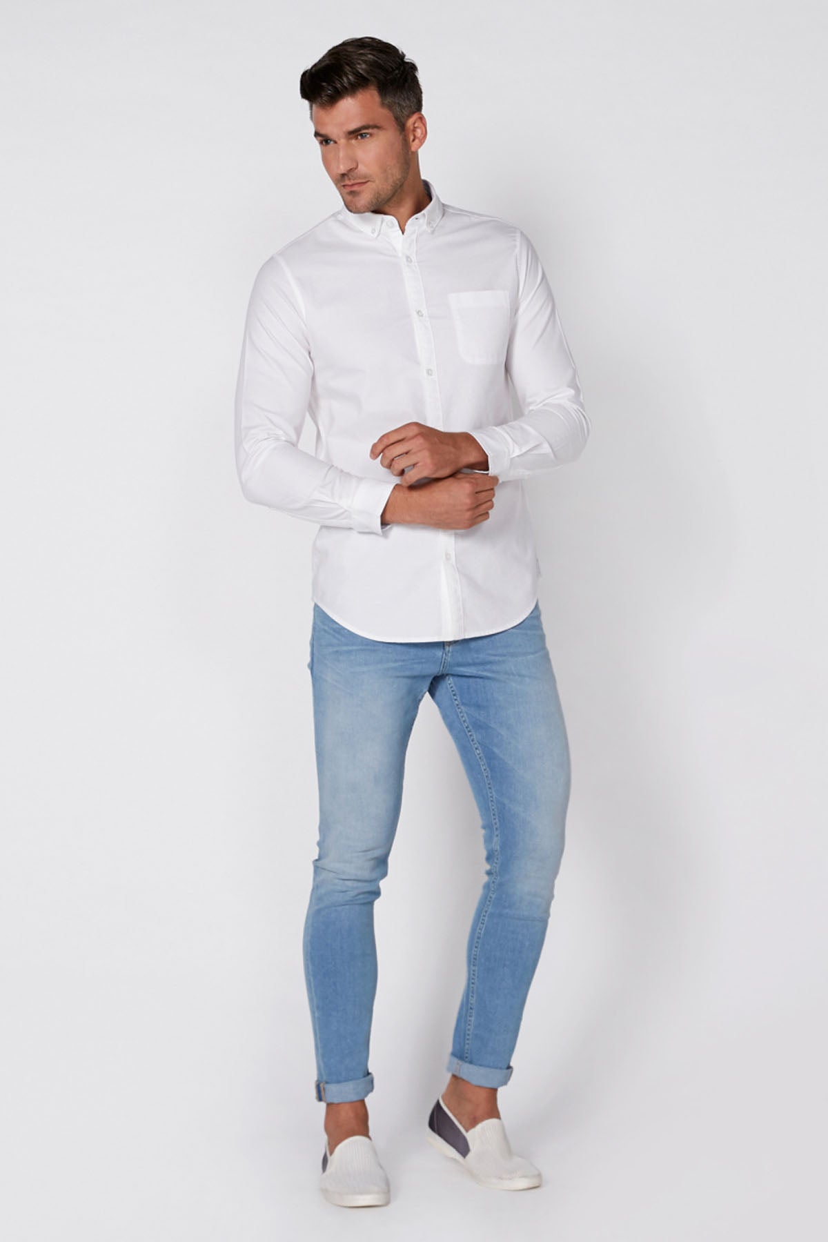 Long Sleeves Shirt with Complete Placket