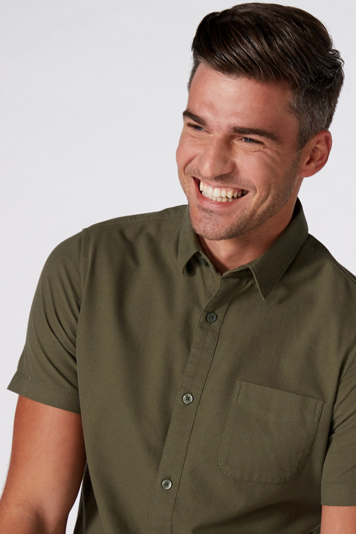 Short Sleeves Shirt with Complete Placket