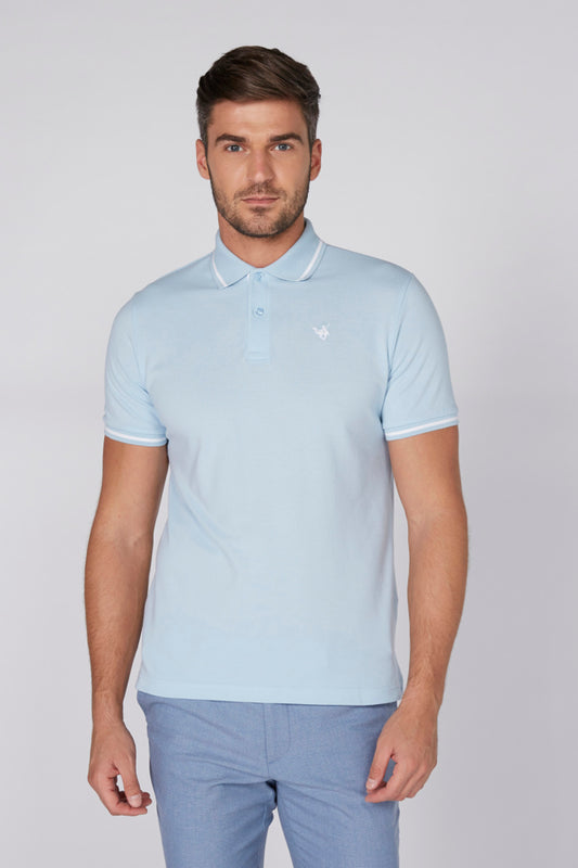 Polo Neck T-Shirt with Short Sleeves