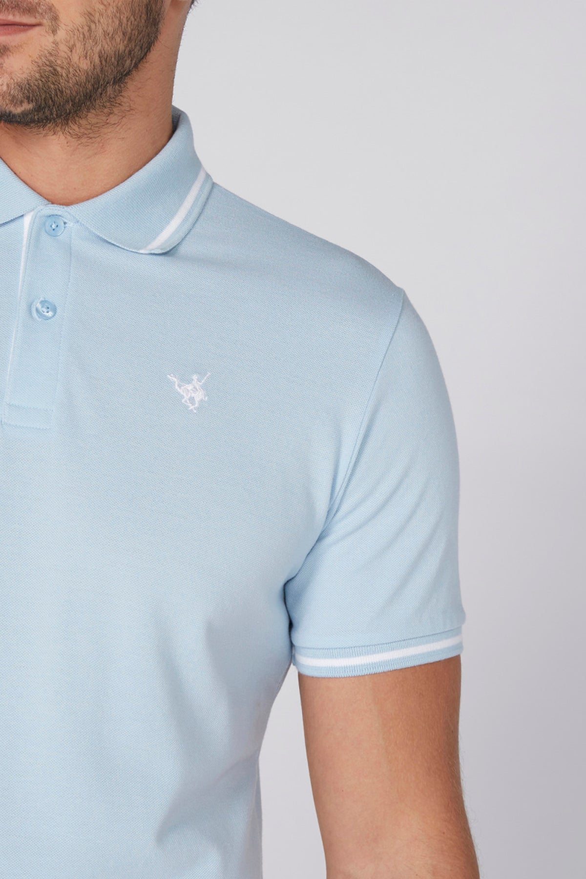 Polo Neck T-Shirt with Short Sleeves
