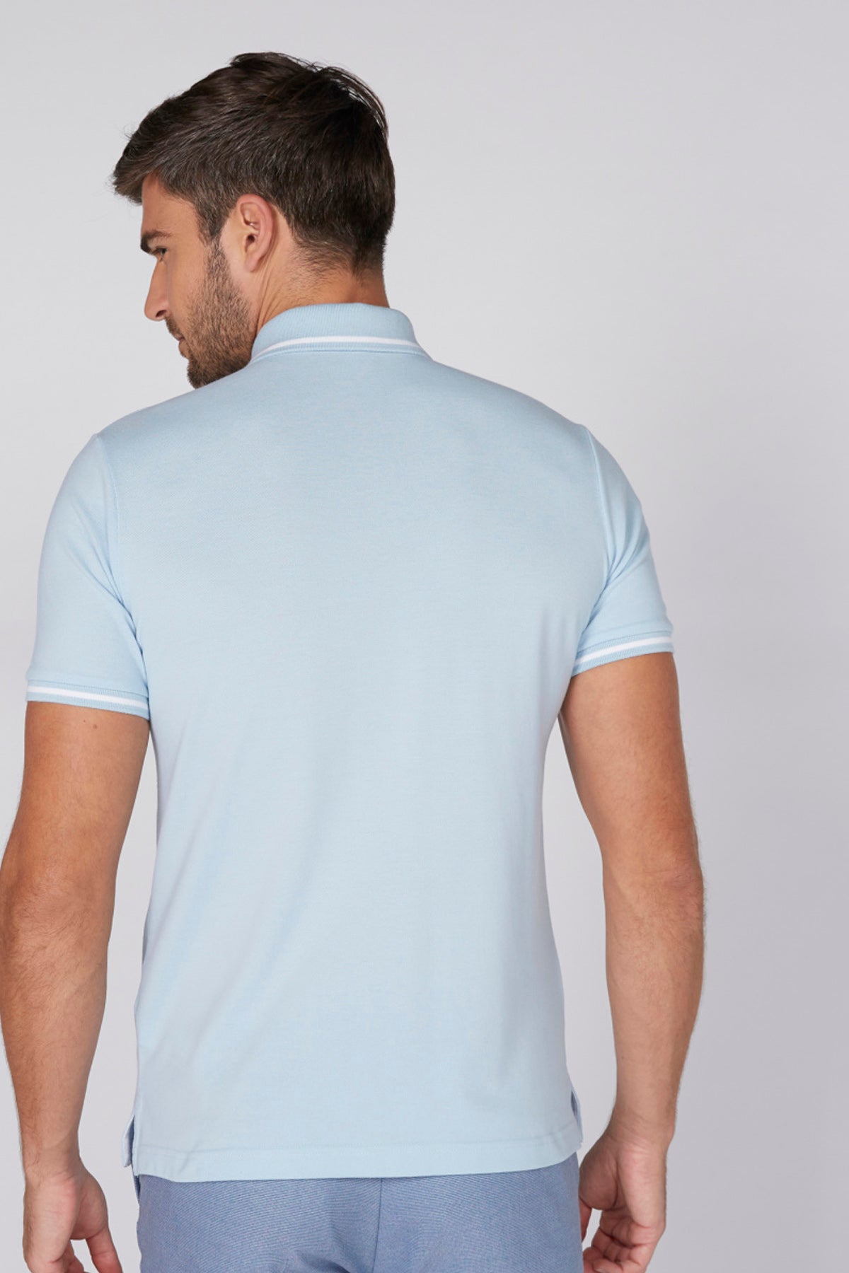 Polo Neck T-Shirt with Short Sleeves