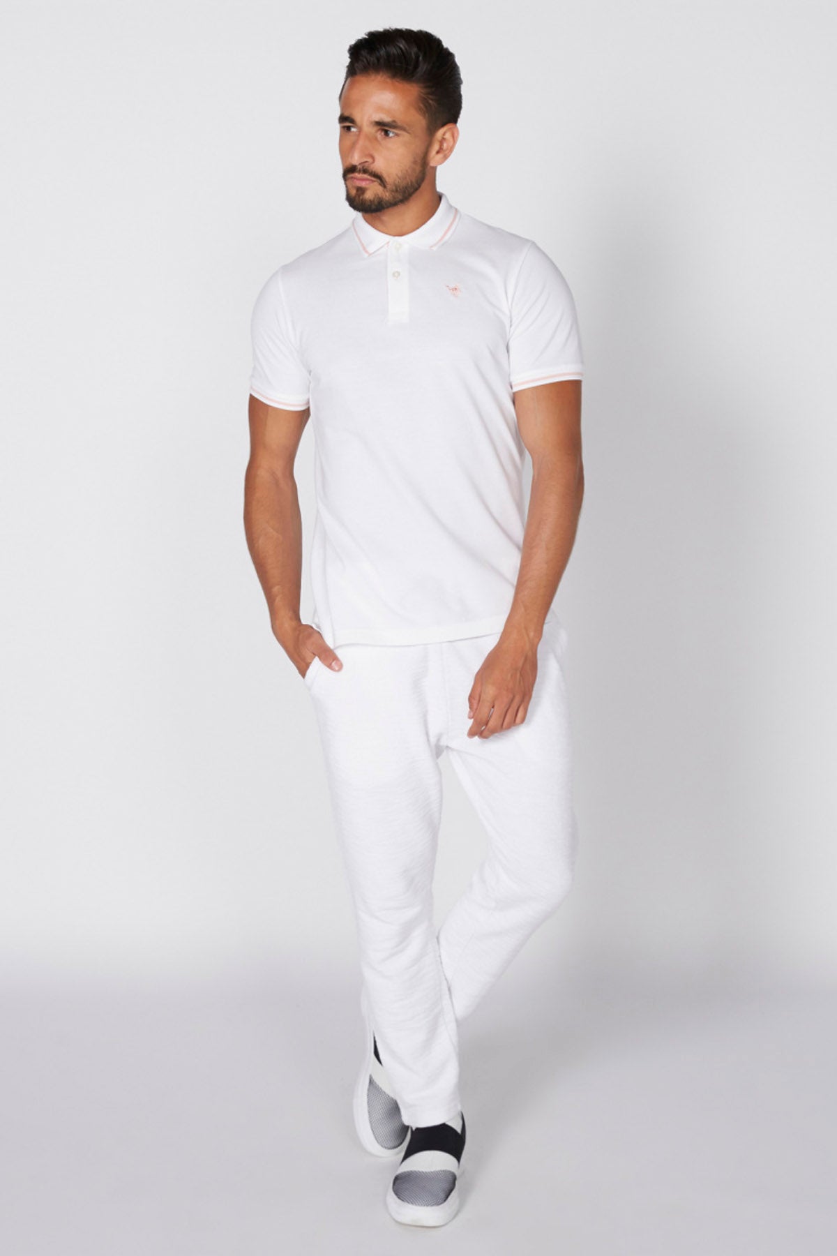 Polo Neck T-Shirt with Short Sleeves