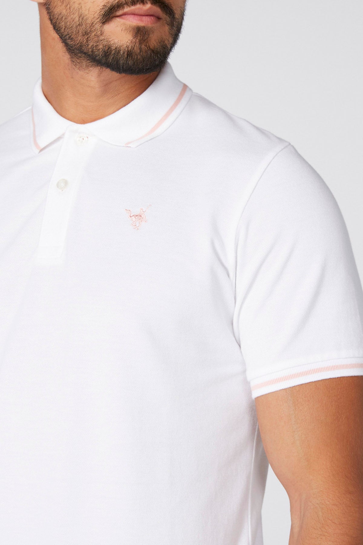 Polo Neck T-Shirt with Short Sleeves