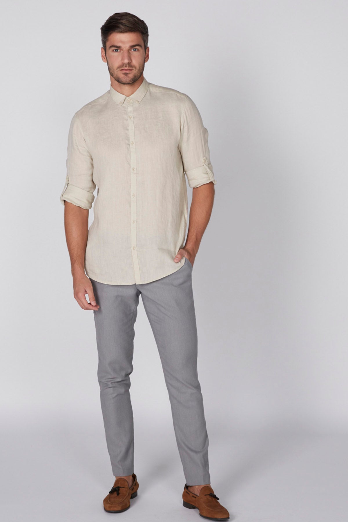 Long Sleeves Shirt with Complete Placket