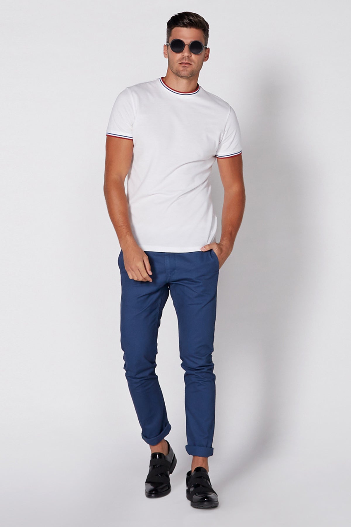 Round Neck T-Shirt with Short Sleeves