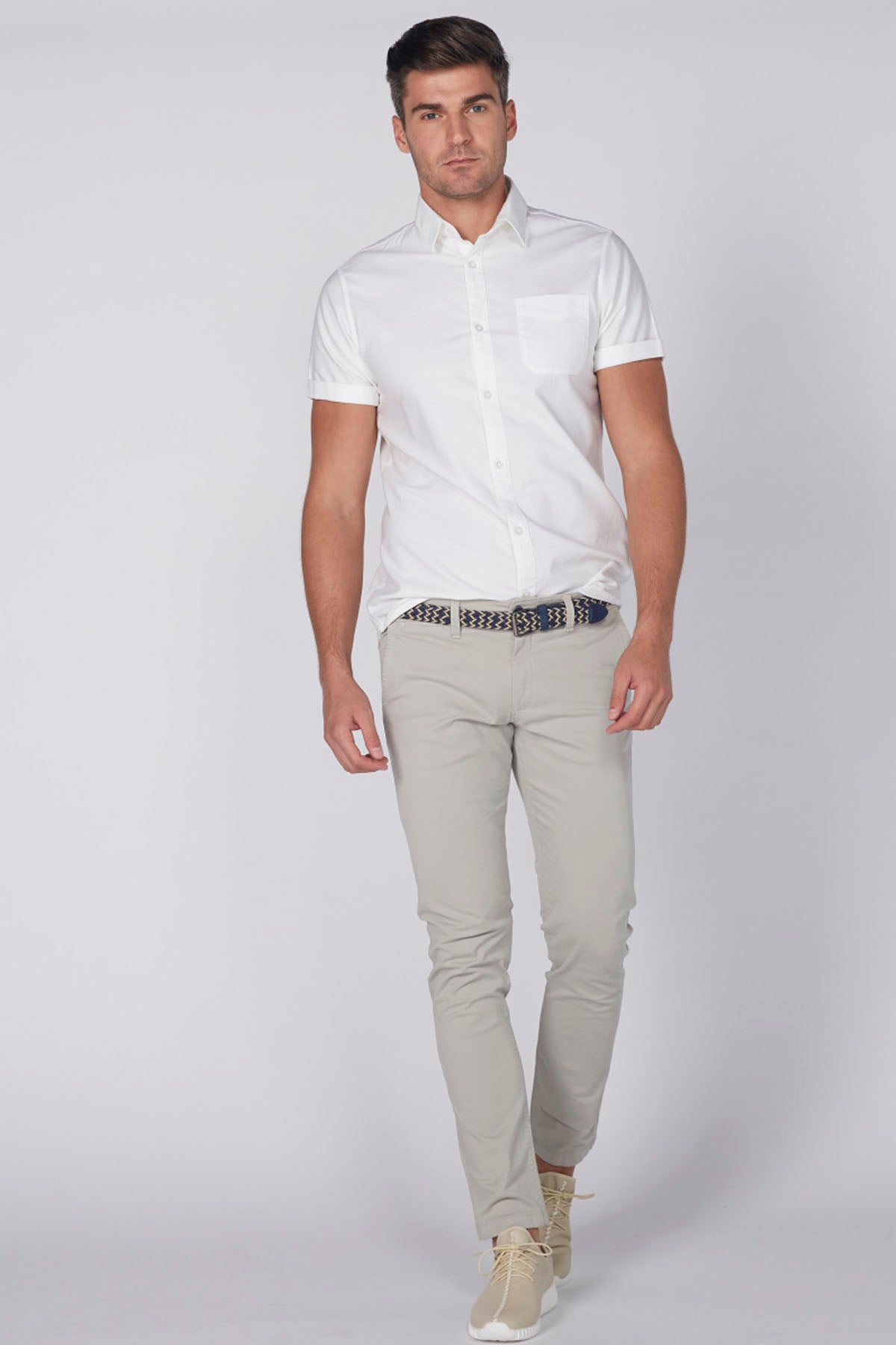 Short Sleeves Shirt with Complete Placket