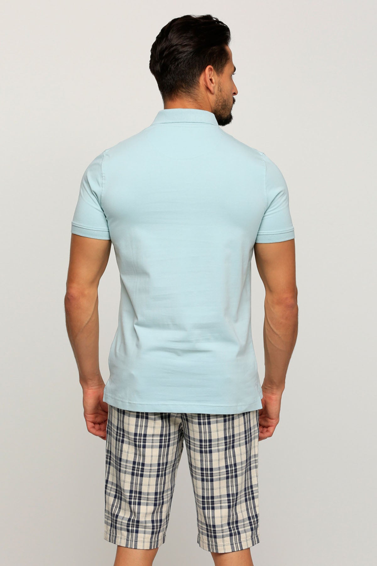 Polo Neck T-Shirt with Short Sleeves