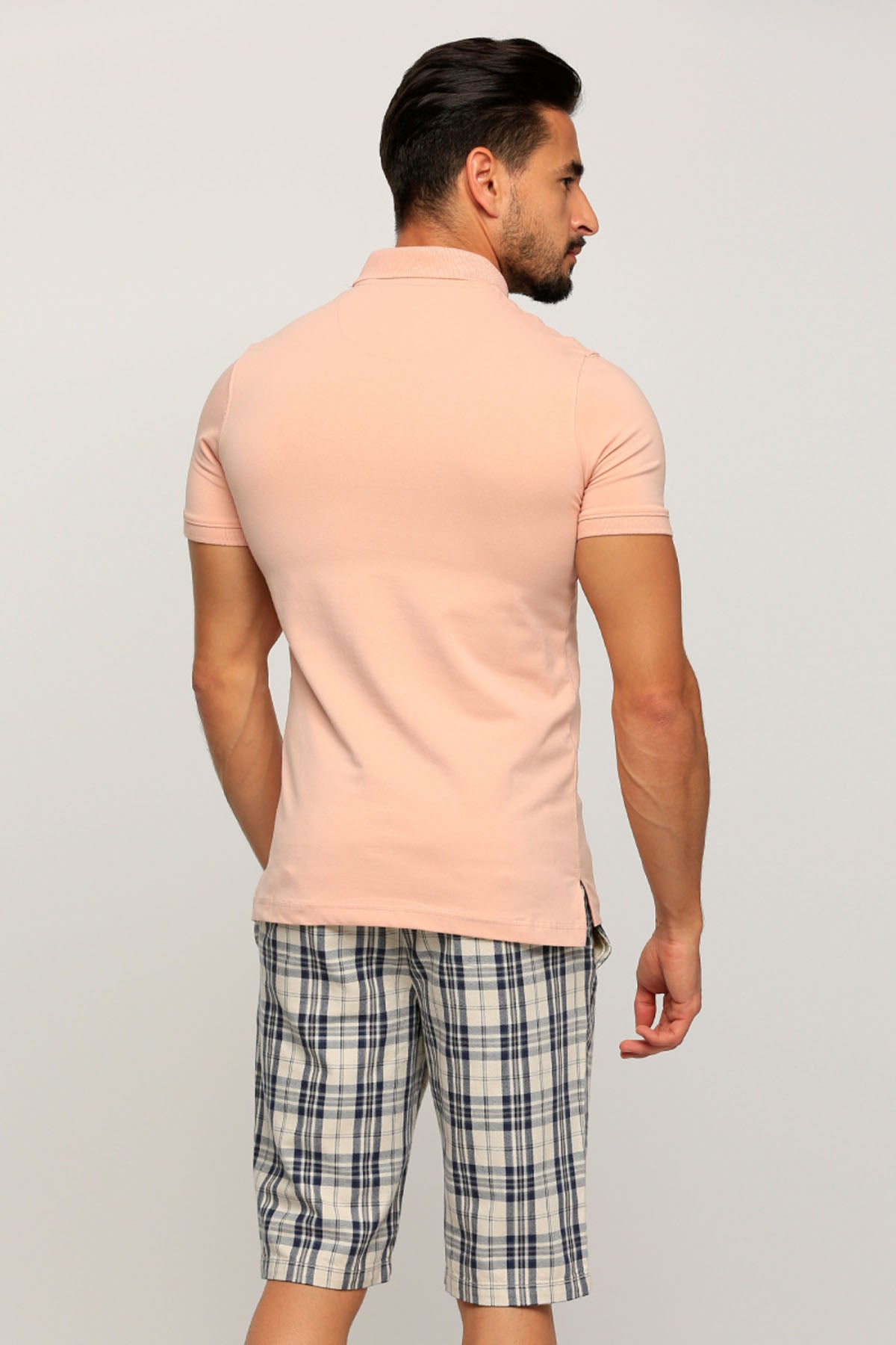 Polo Neck T-Shirt with Short Sleeves