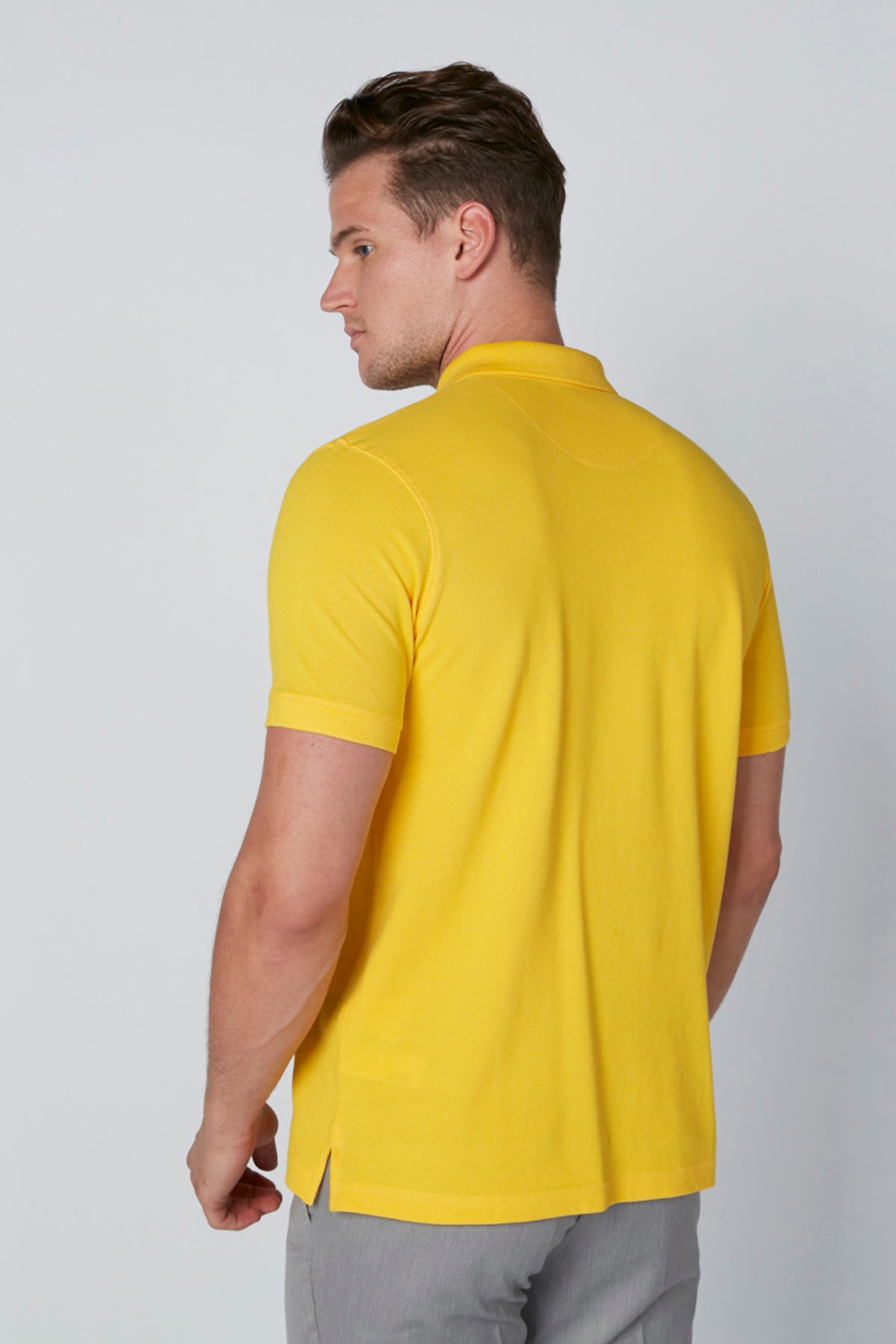 Polo Neck T-Shirt with Short Sleeves