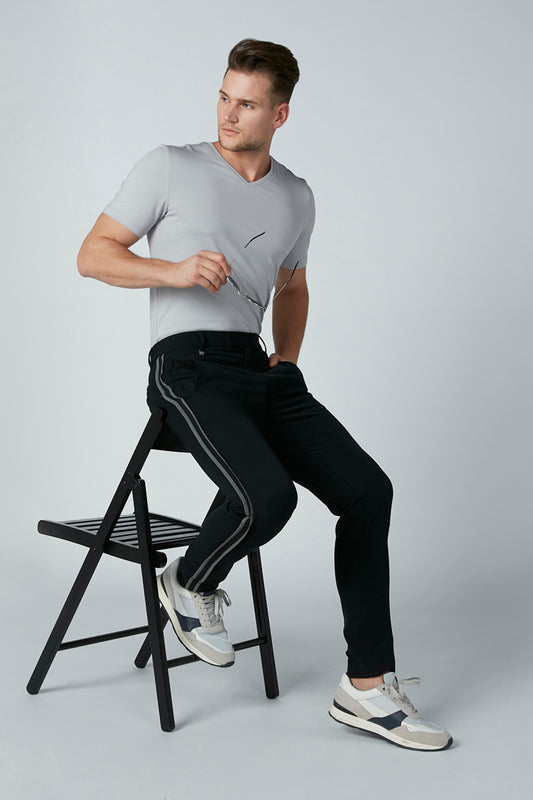 Sold T-Shirt with Short Sleeves and V-neck
