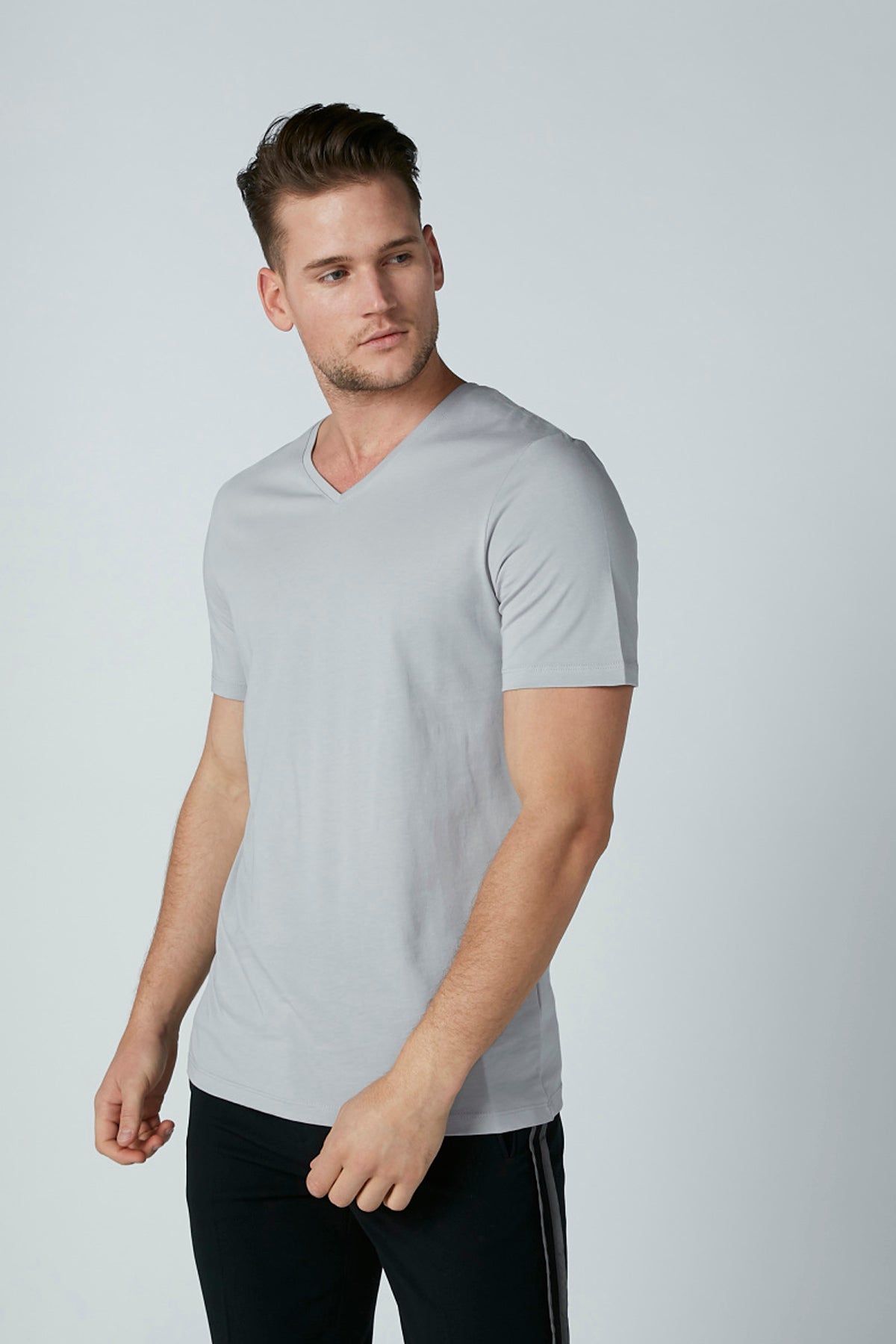 Sold T-Shirt with Short Sleeves and V-neck
