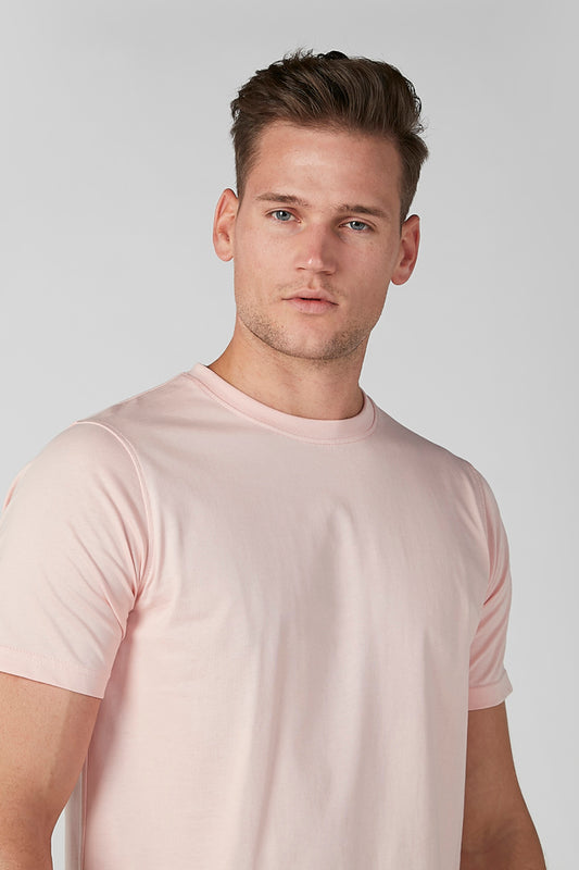 Solid Round Neck T-shirt with Short Sleeves