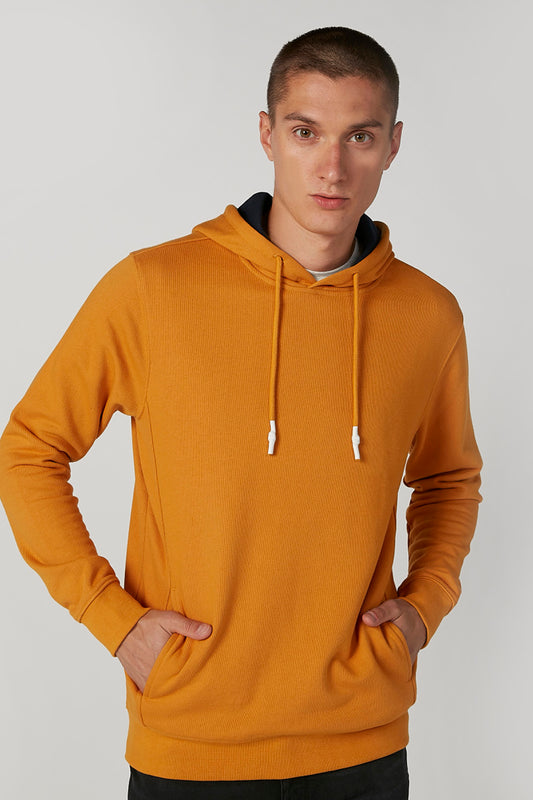 Plain Sweatshirt with Long Sleeves and Kangaroo Pockets