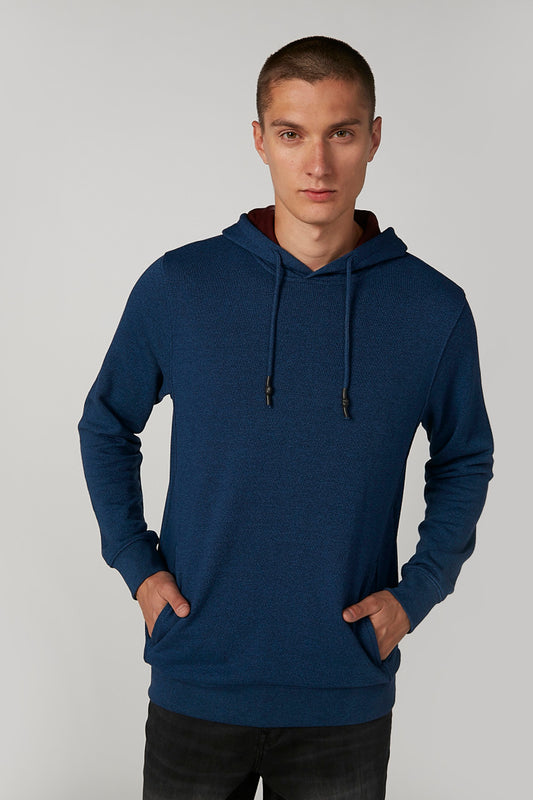 Plain Sweatshirt with Long Sleeves and Kangaroo Pockets