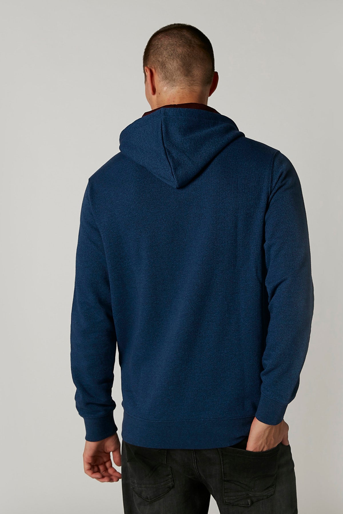 Plain Sweatshirt with Long Sleeves and Kangaroo Pockets