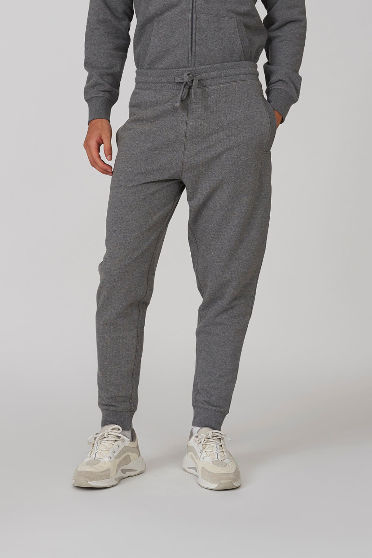 Sustainability Full Length Plain Flexi Waist Jog Pants with Pockets