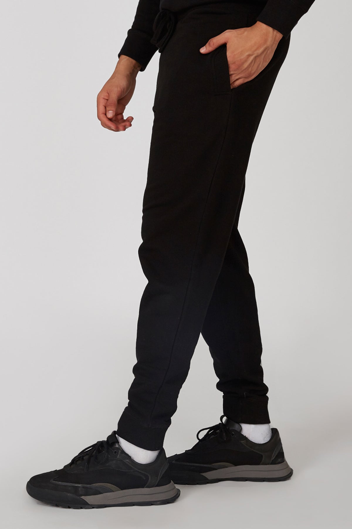 Sustainability Full Length Plain Flexi Waist Jog Pants with Pockets