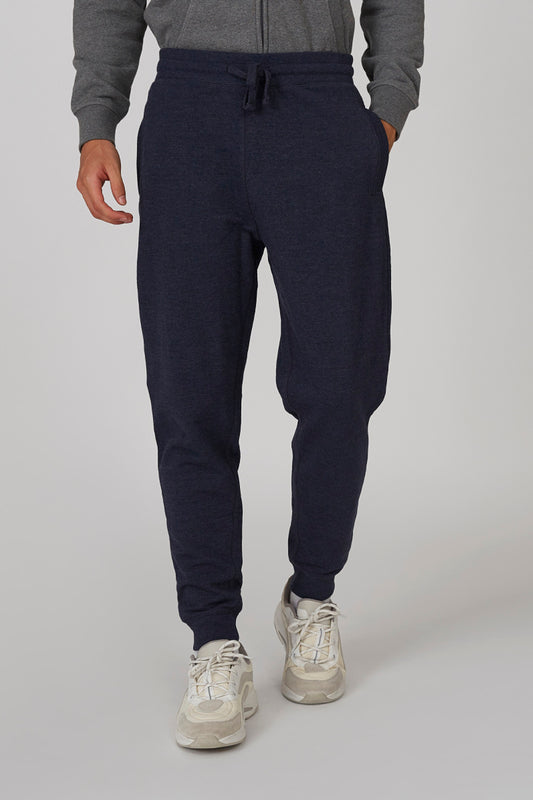 Full Length Plain Flexi Waist Jog Pants with Pockets