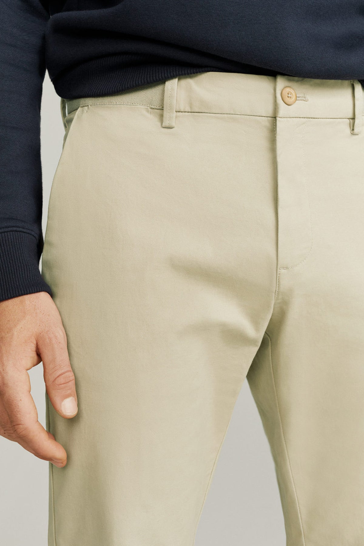 Tapered Fit Cropped Trousers