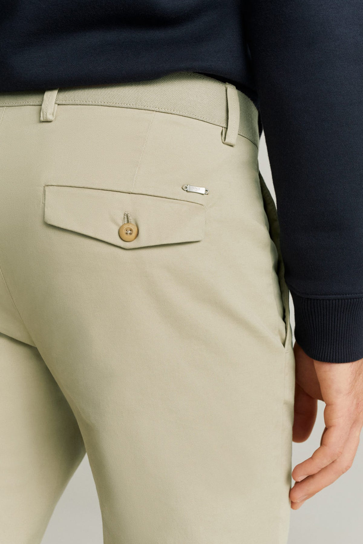 Tapered Fit Cropped Trousers