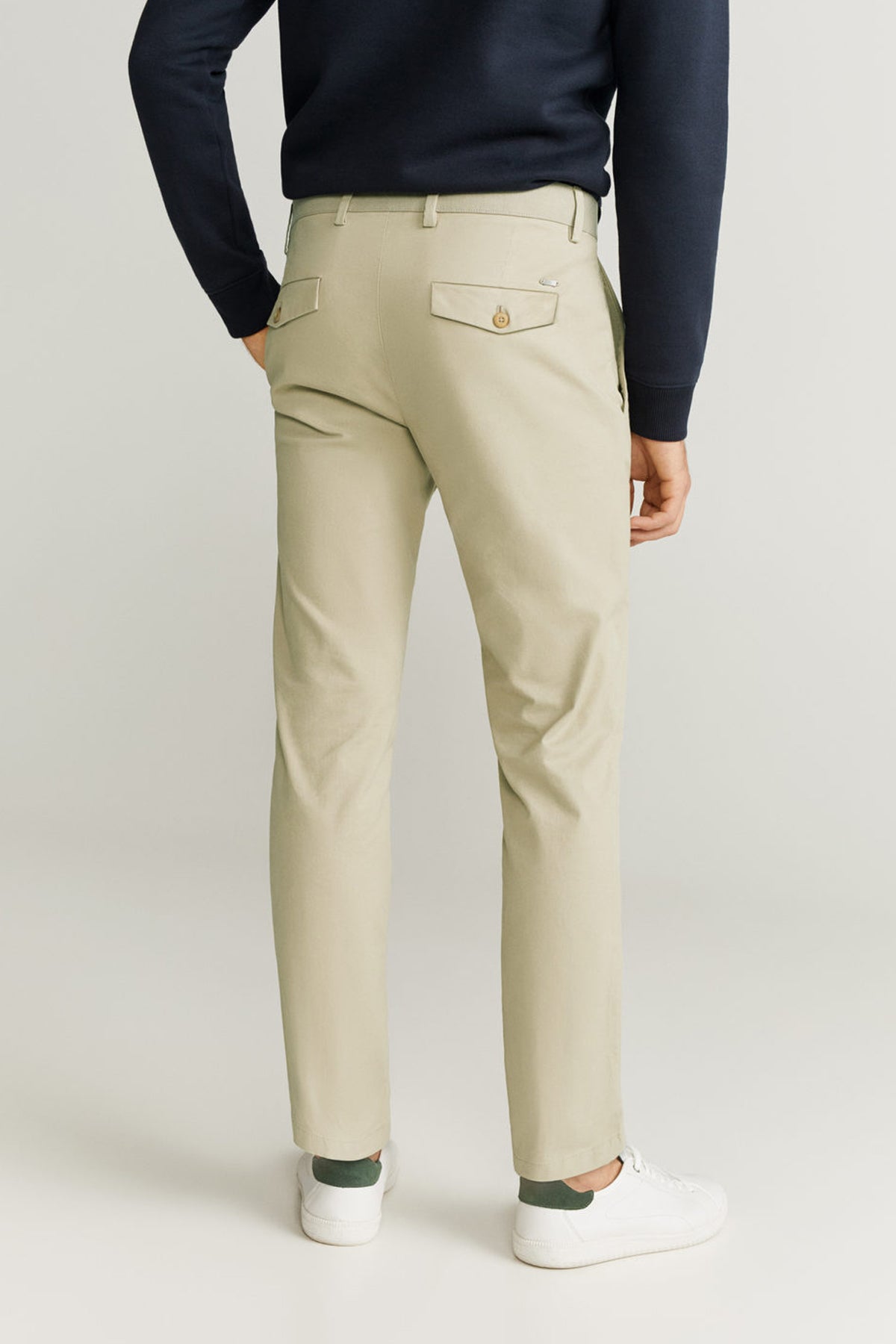 Tapered Fit Cropped Trousers