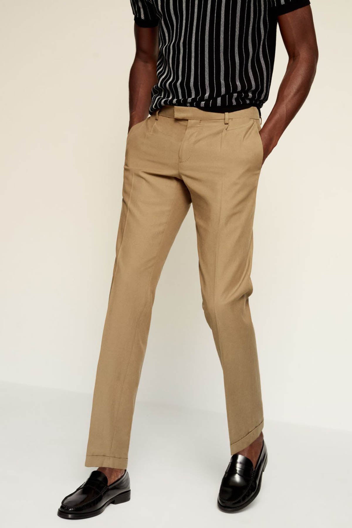 Slim Fit Cotton Suit Trousers