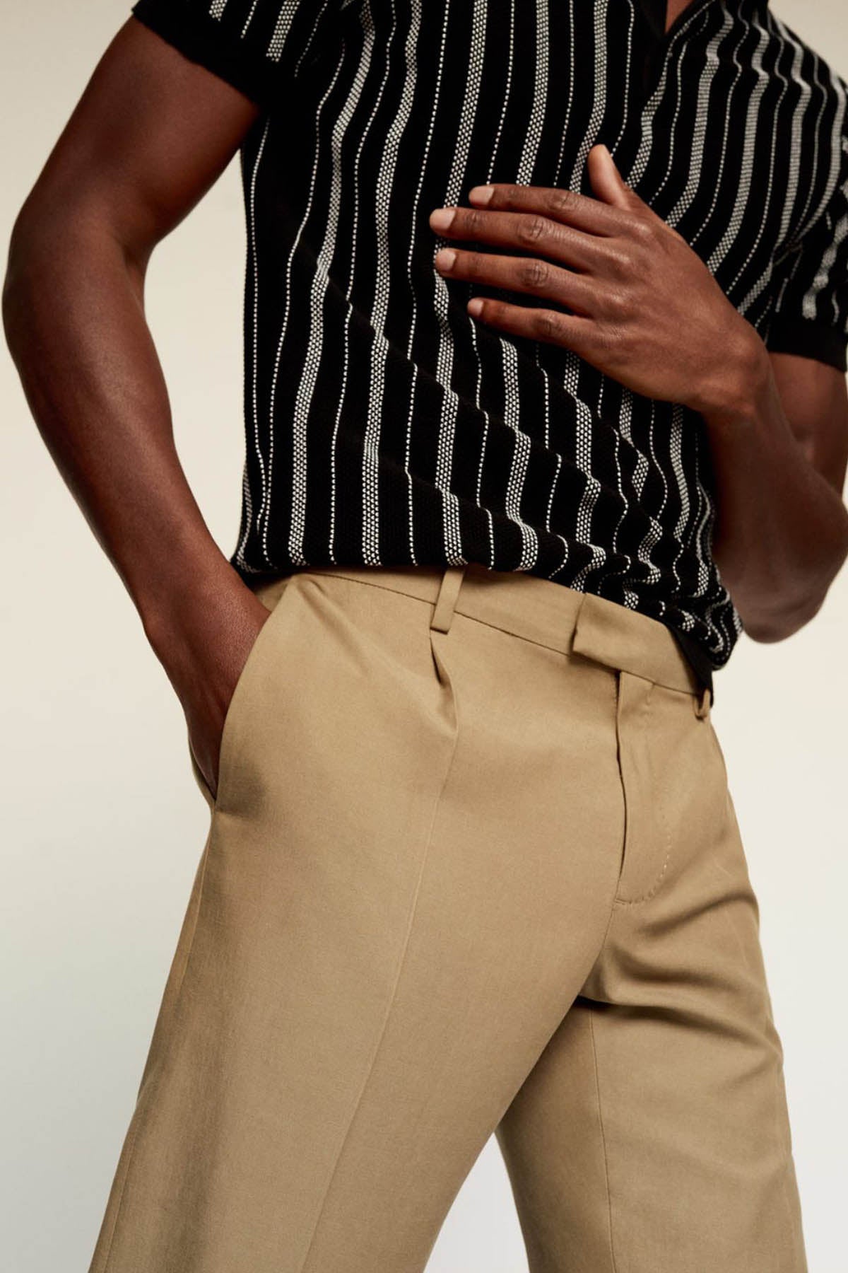 Slim Fit Cotton Suit Trousers