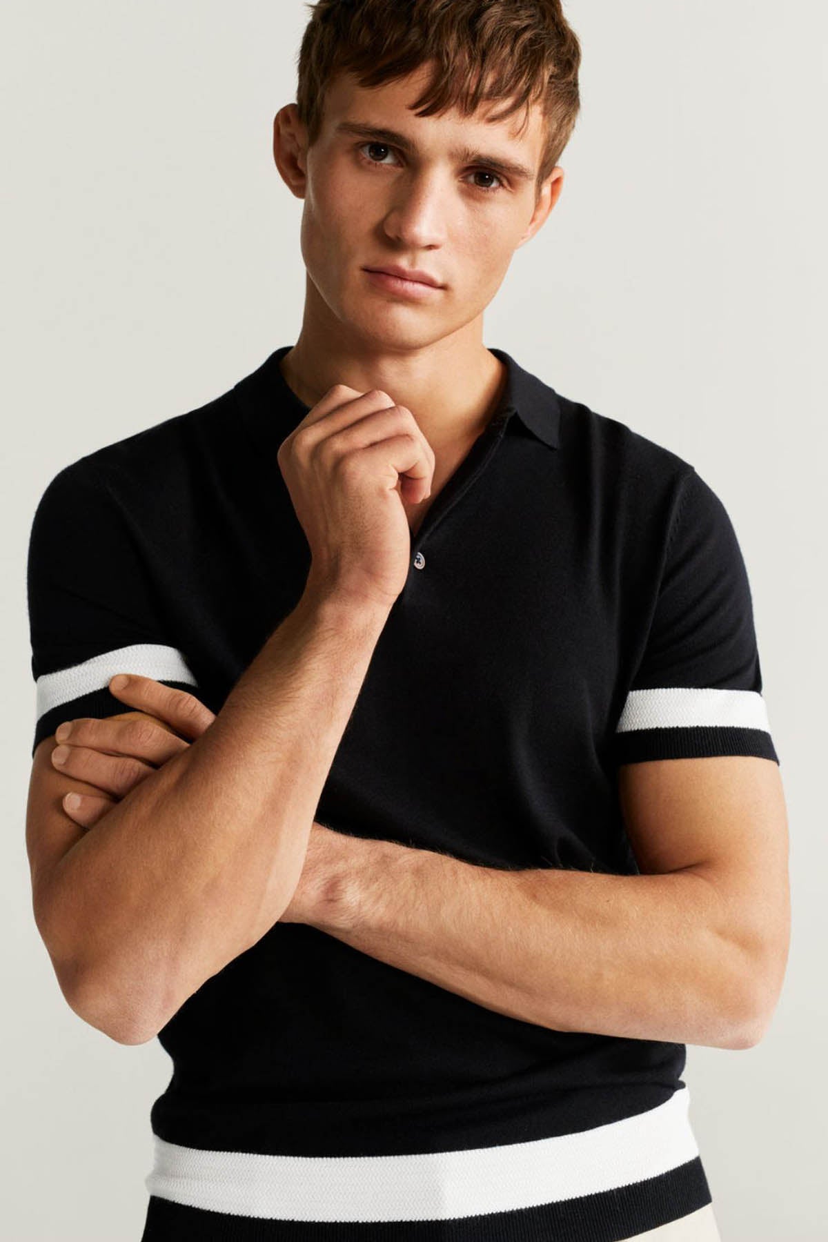 Fine Knit Polo Shirt