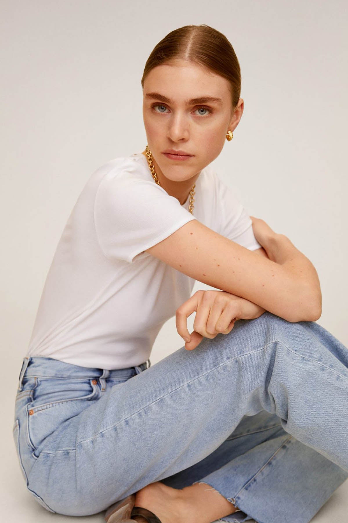 Ribbed Cotton T-Shirt