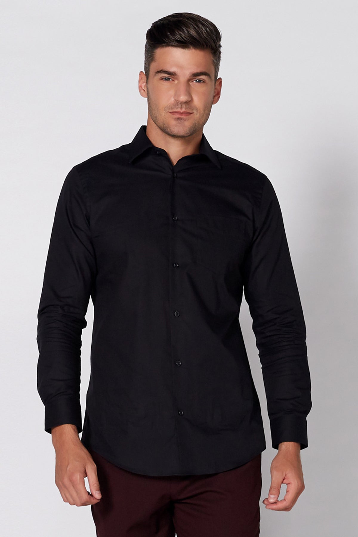 Long Sleeves Shirt with Complete Placket