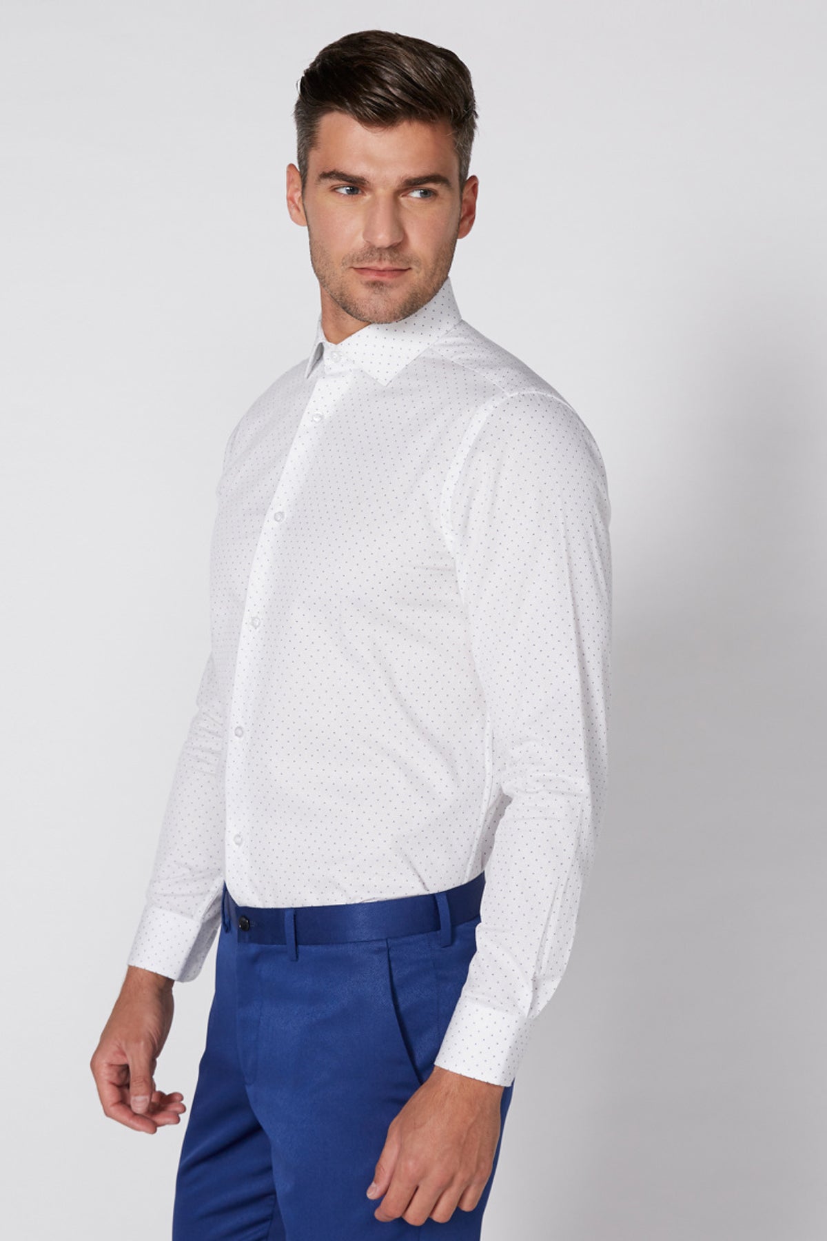 Printed Shirt with Long Sleeves and Complete Placket