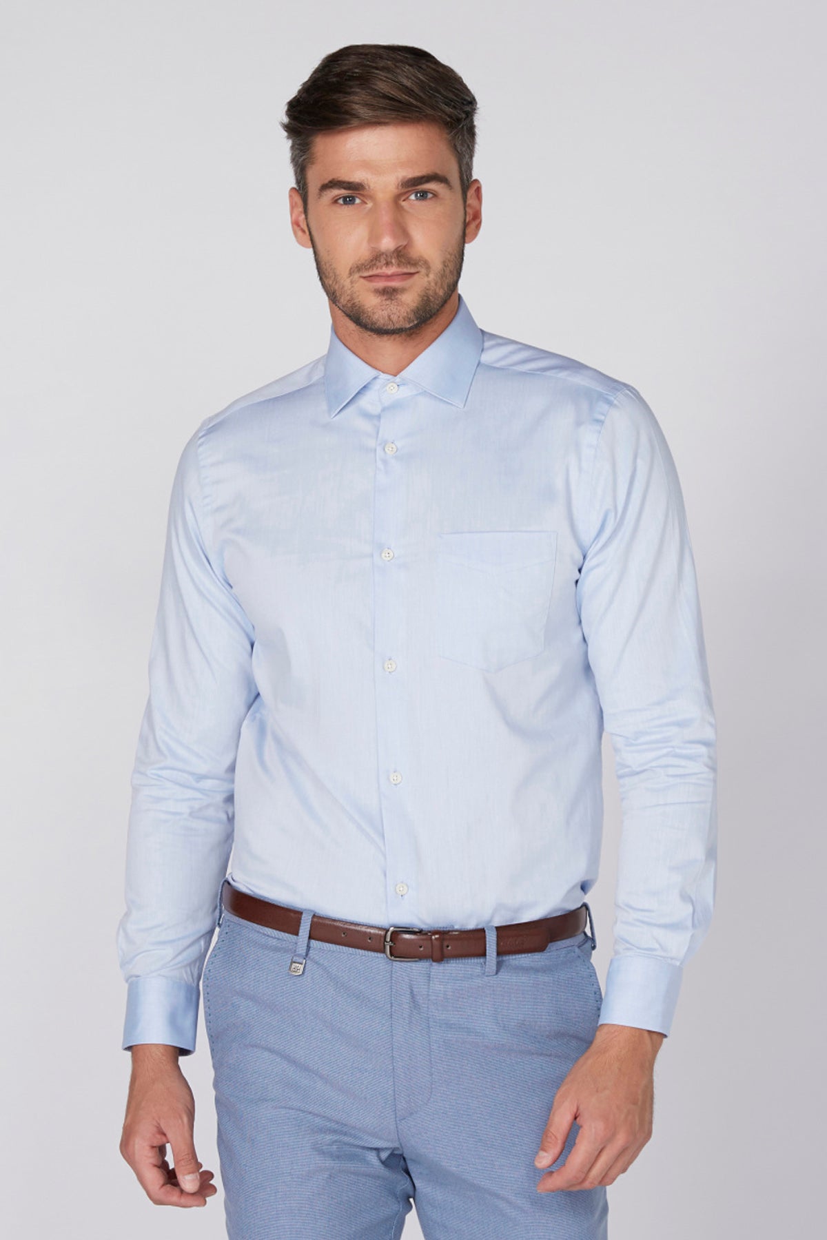 Long Sleeves Shirt with Complete Placket