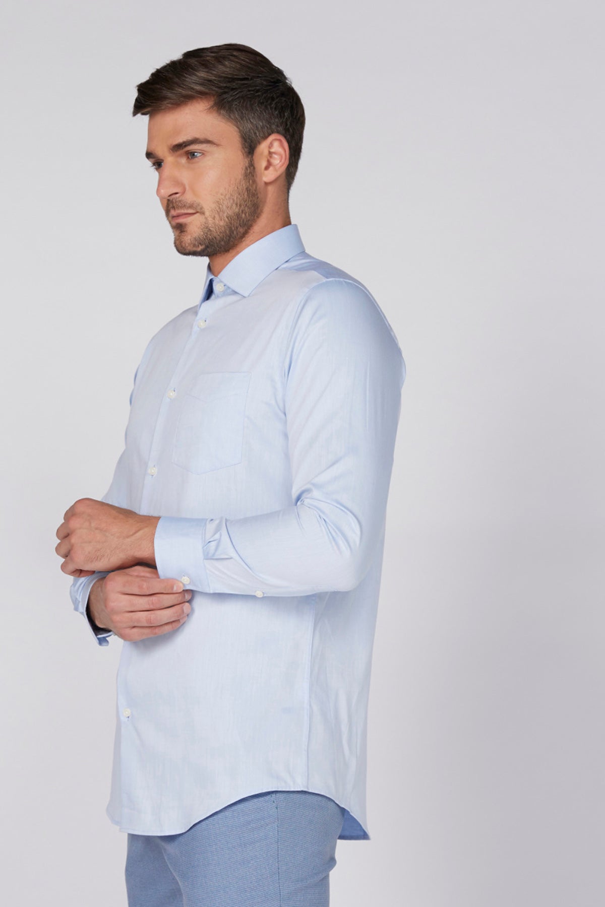 Long Sleeves Shirt with Complete Placket