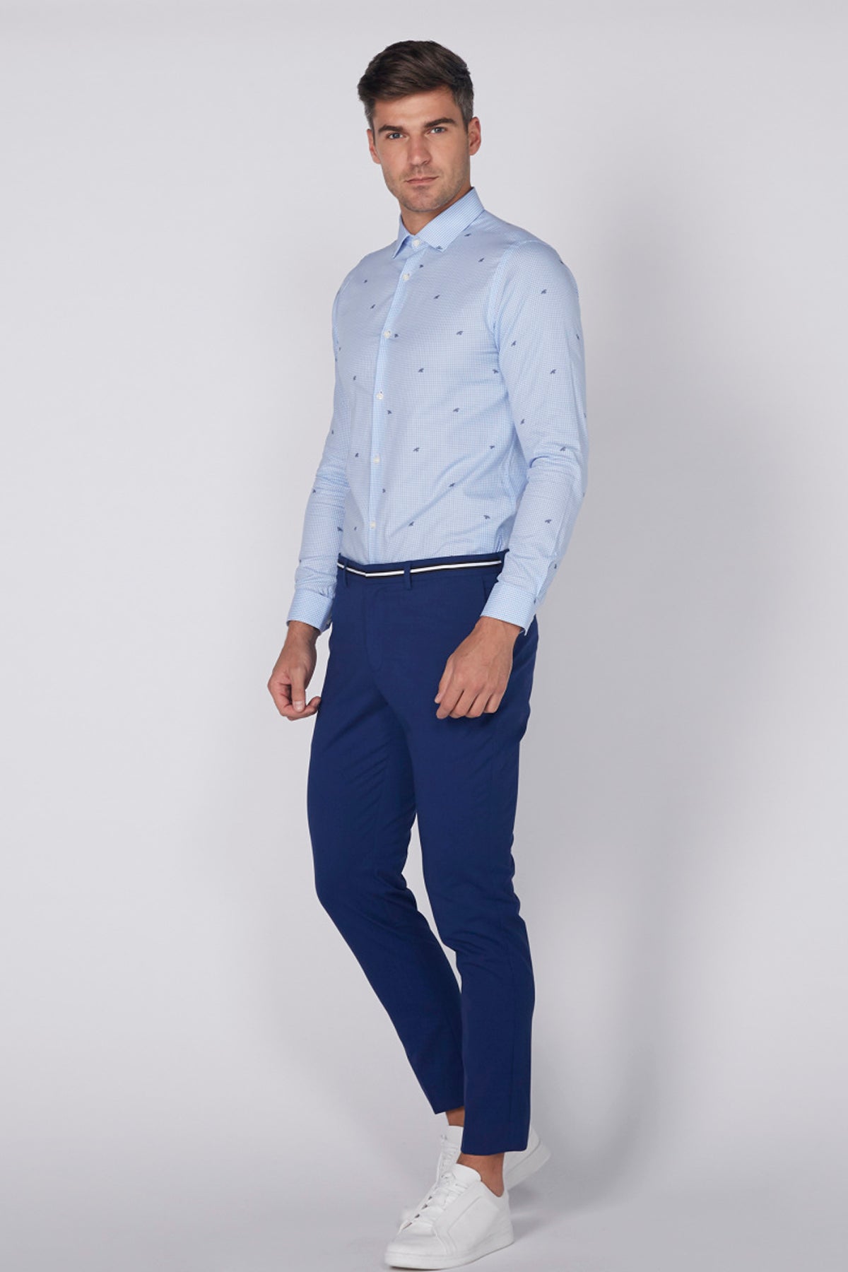Bee Print Shirt with Long Sleeves