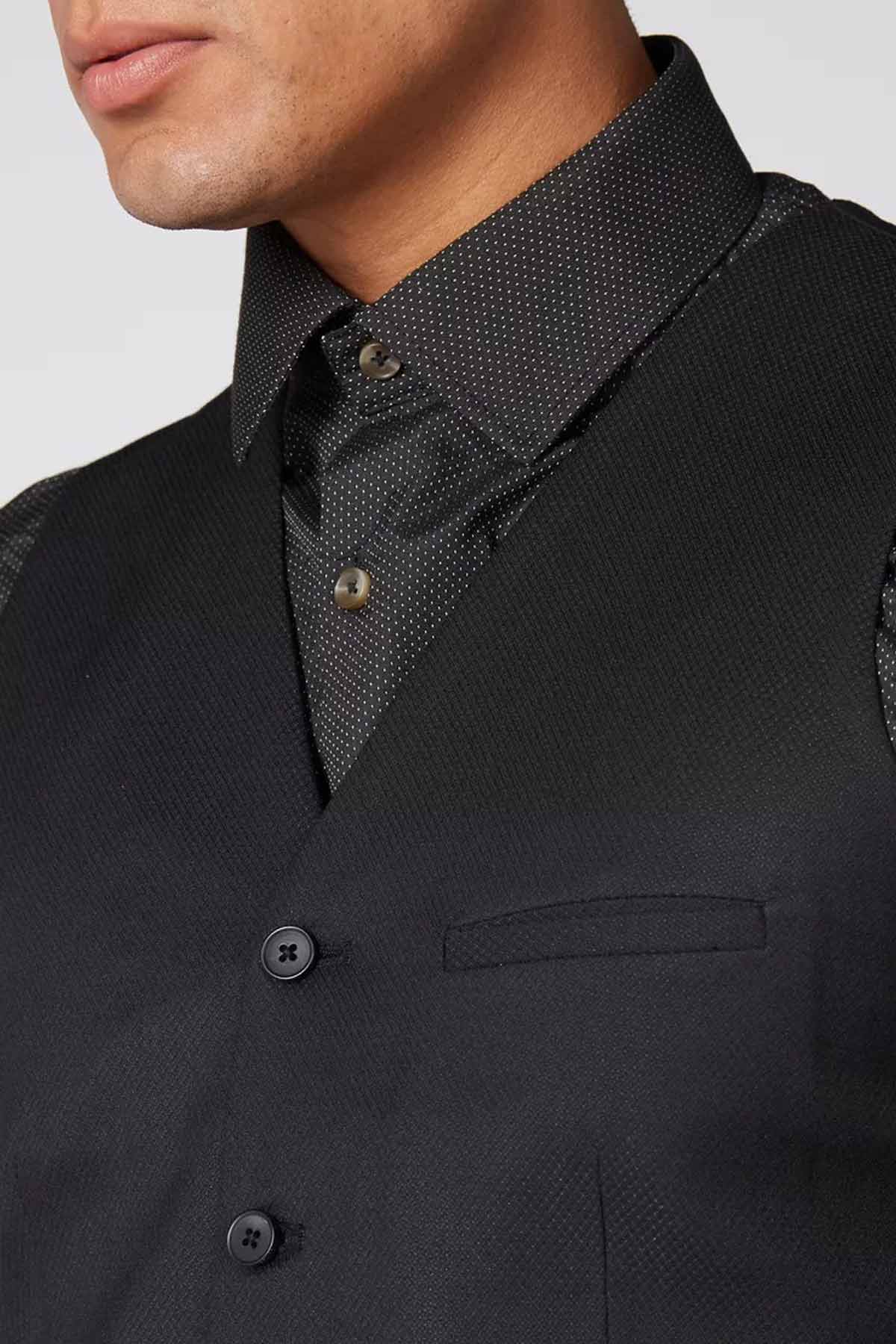 Pocket Detail Waistcoat with Button Placket