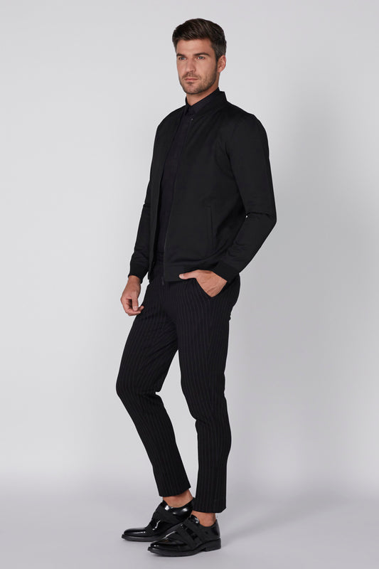 Long Sleeves Bomber Jacket with Zip Closure