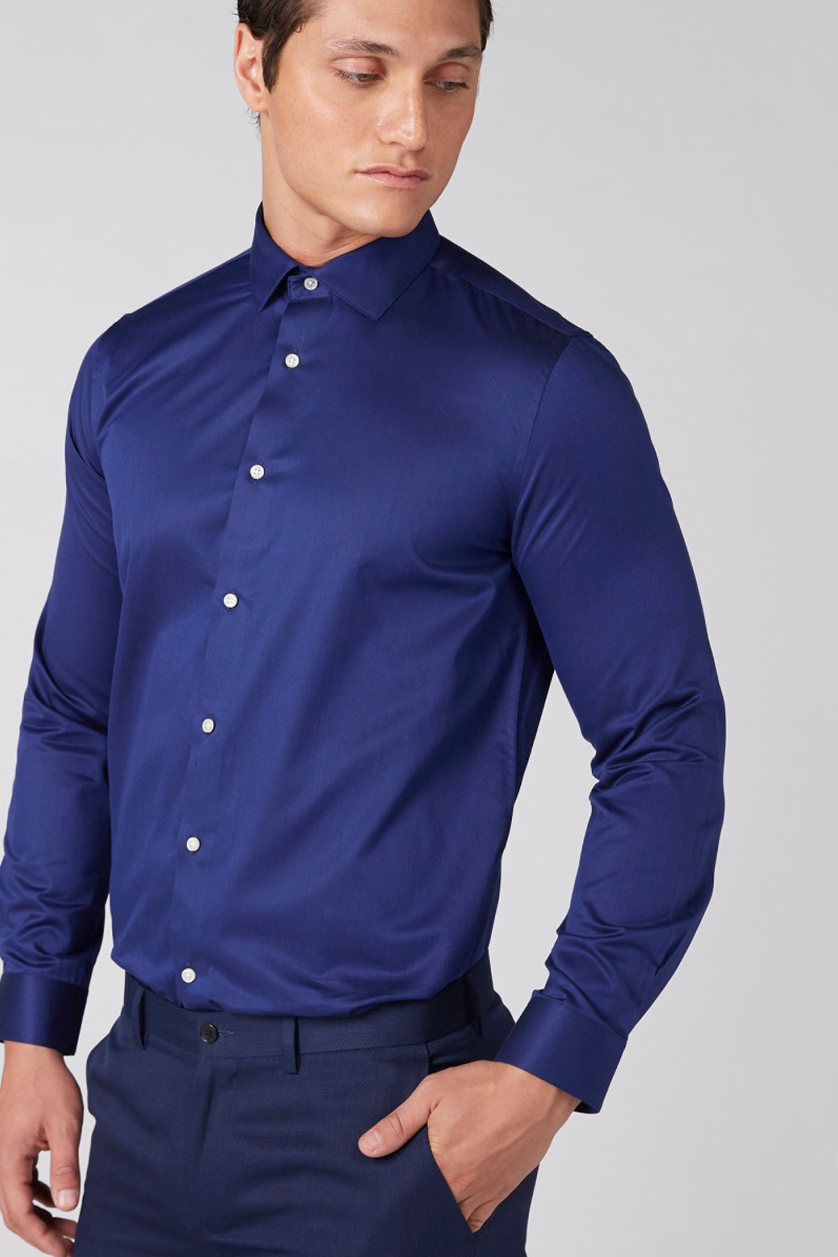 Long Sleeves Shirt with Complete Placket