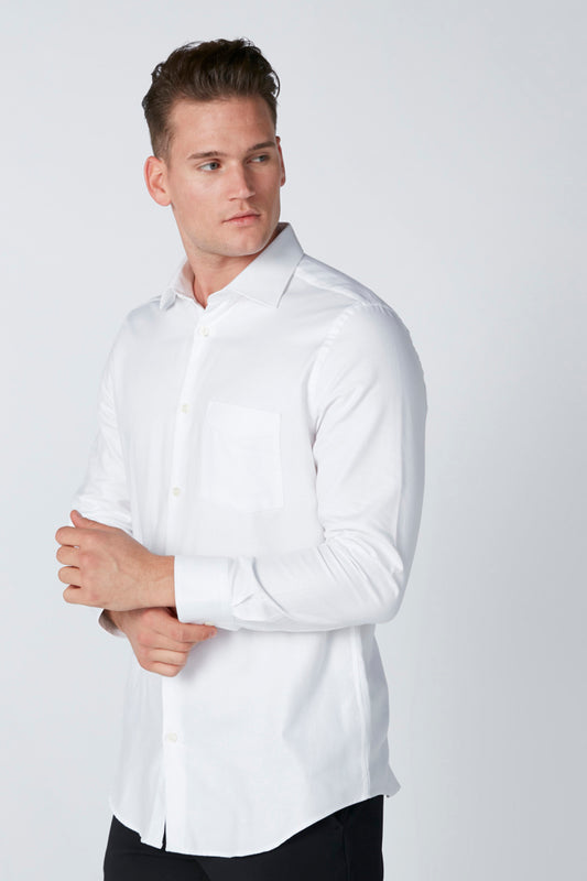 Pocket Detail Shirt with Long Sleeves and Complete Placket
