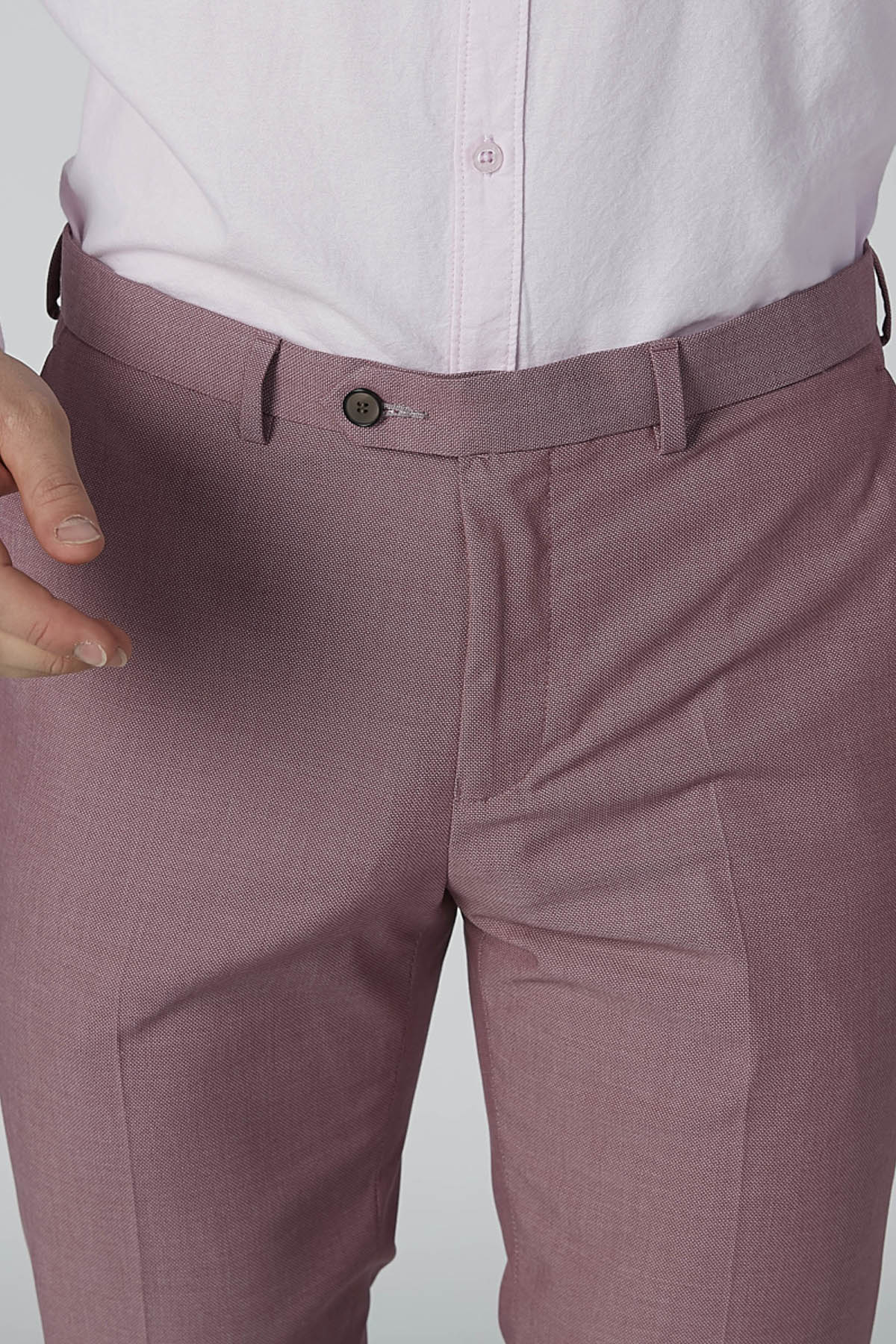 Full Length Plain Formal Trousers with Pocket Detail
