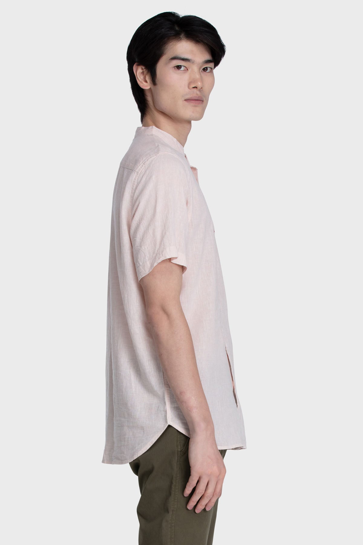 S/S Mandarin Collar Shirt