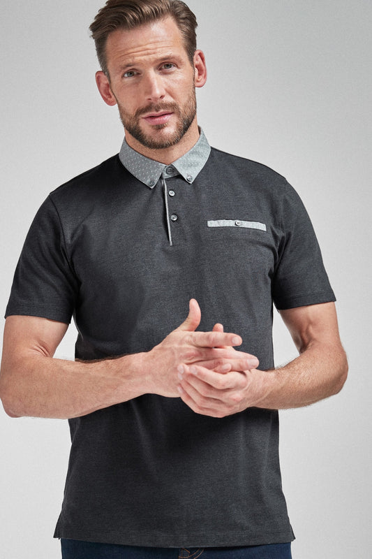 Regular Fit Woven Collar Poloshirt