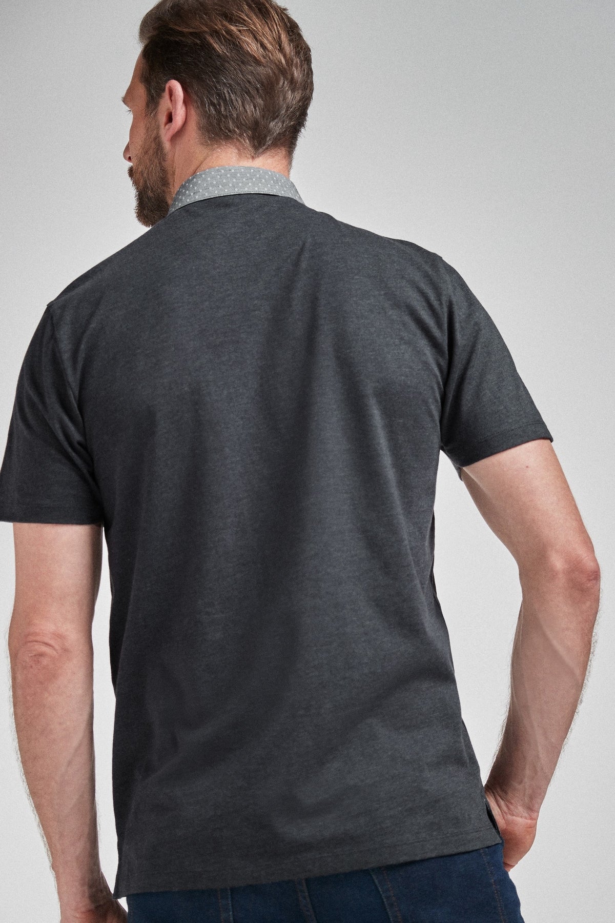 Regular Fit Woven Collar Poloshirt