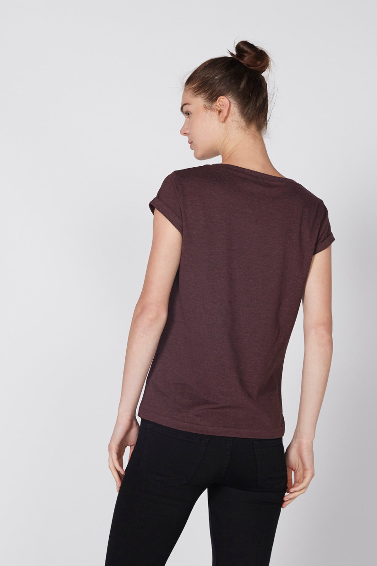 Printed T-Shirt with Round Neck and Cap Sleeves