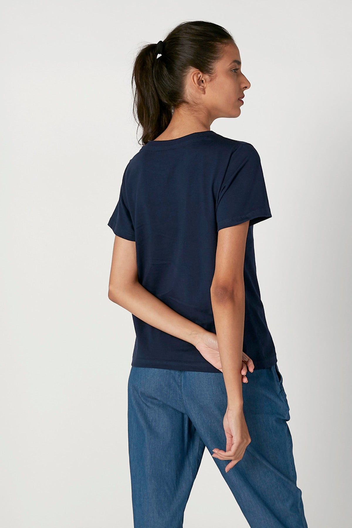 Printed T-shirt with Short Sleeves