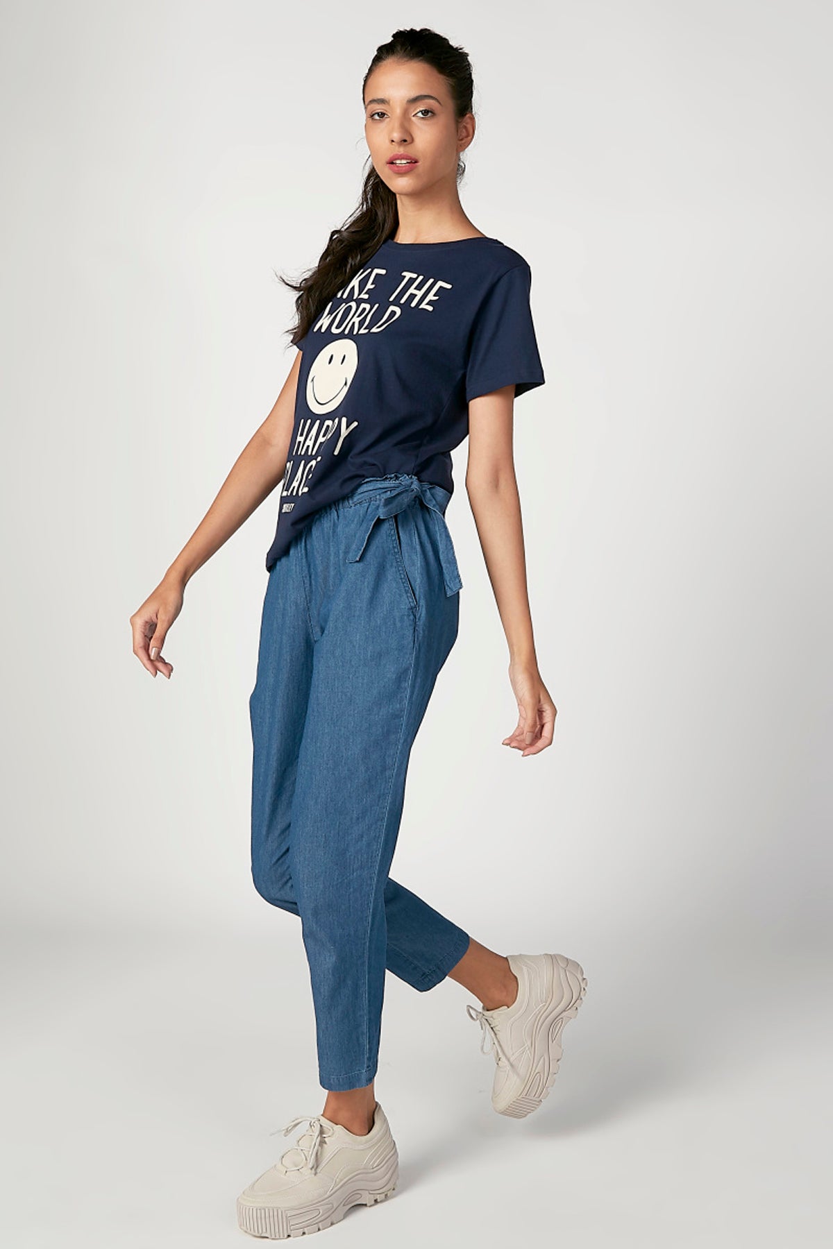 Printed T-shirt with Short Sleeves