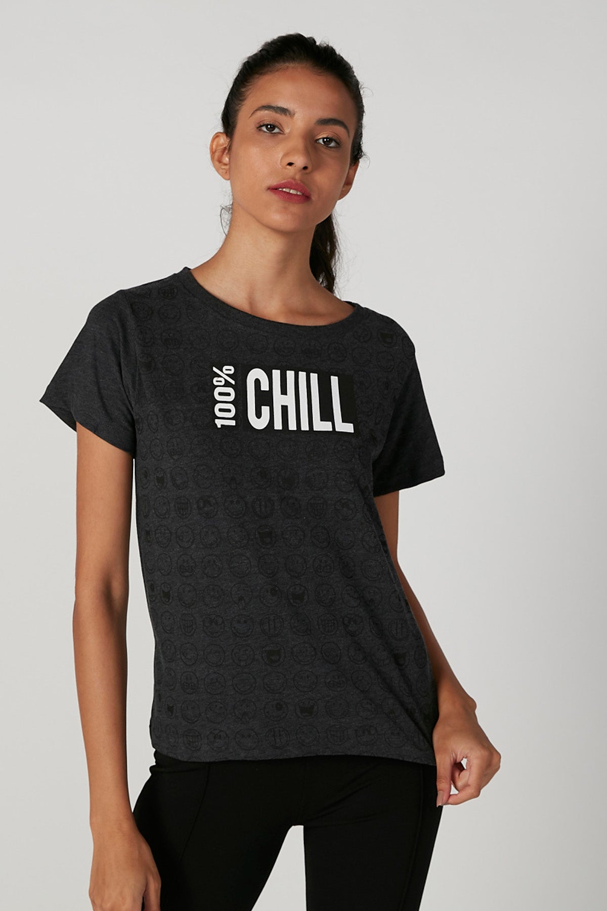 Printed T-shirt with Short Sleeves