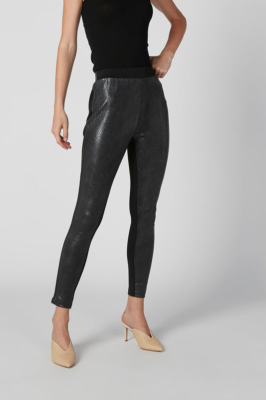 Skinny Fit Textured Flexi Waist Pants with Elasticised Waistband