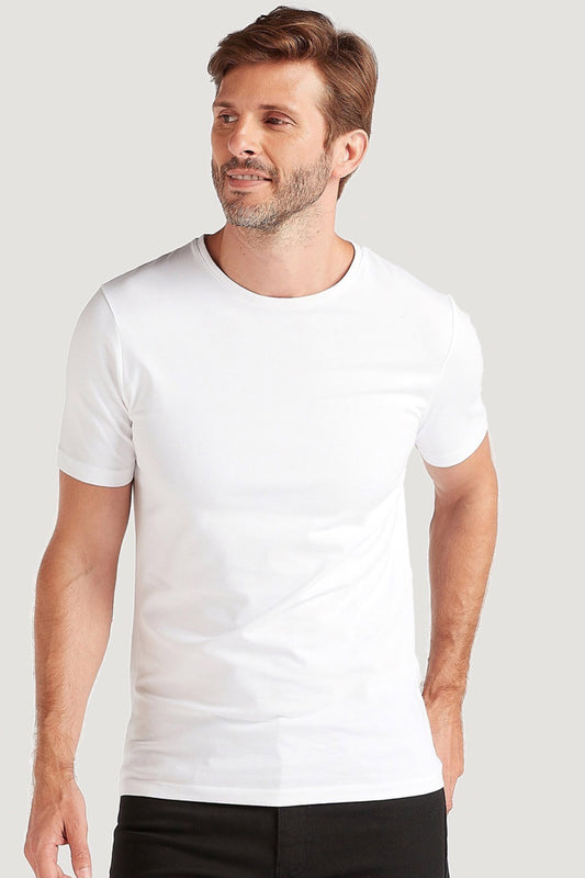Crew Neck T-Shirt with Short Sleeves