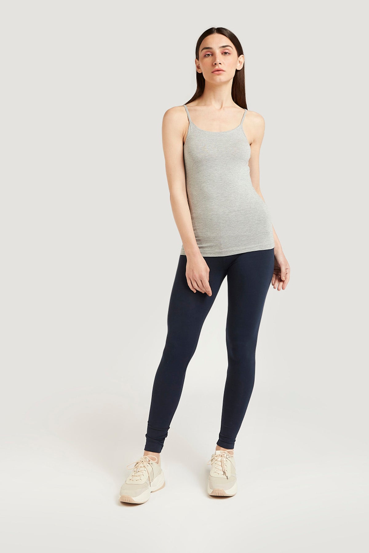 Full Length Plain Leggings with Elasticised Waistband
