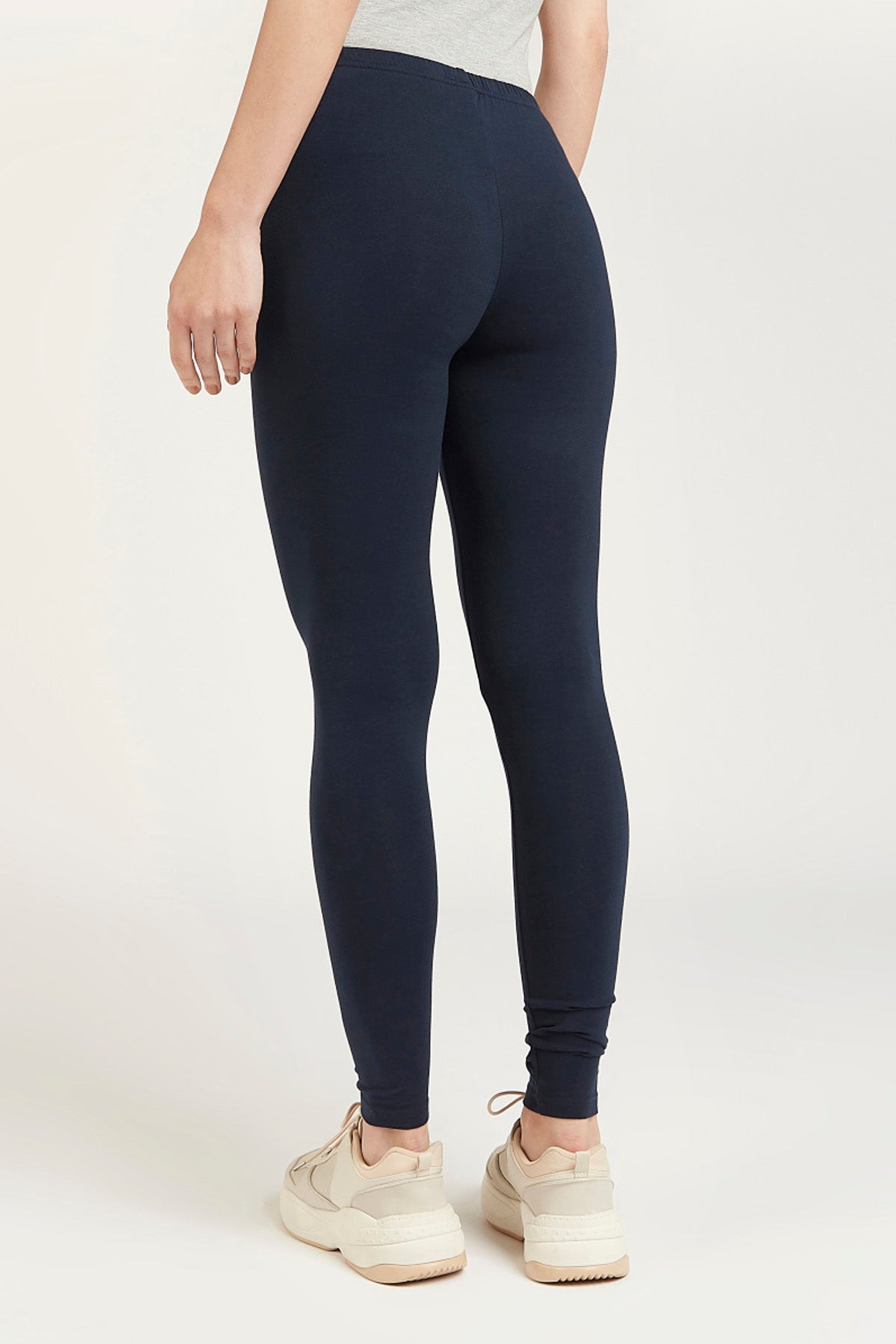 Full Length Plain Leggings with Elasticised Waistband